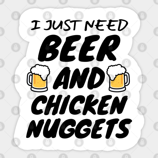Beer And Chicken Nuggets Sticker by LunaMay